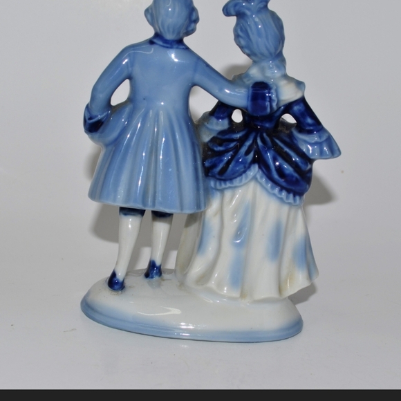 Vintage Blue and White Porcelain Figurine - Picture 3 of 6